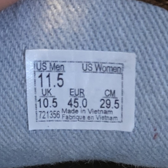 Vans Era Canvas Leather Casual Sneakers 721356 Mens Size 11.5 Blue Brown Leather - Picture 6 of 6